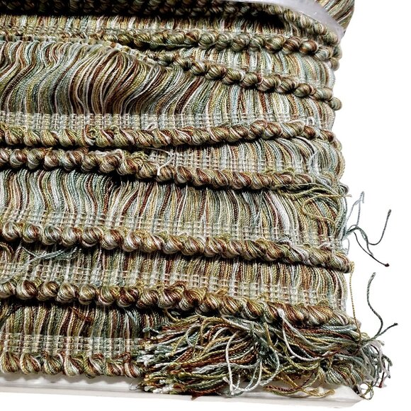 Stout Textiles 6.3 Yard 1251 Brush Fringe 2.25" Corded Header Trim Discontinued - Picture 3 of 10
